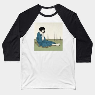 Lonely brunette asian woman Baseball T-Shirt